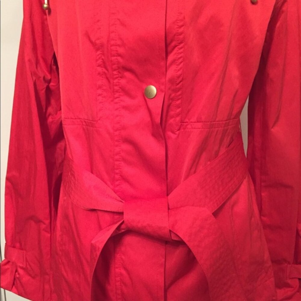 CHICO’S ZENERGY JACKET RED BELTED LIGHTWEIGHT COAT Size 0 S - Picture 2 of 8